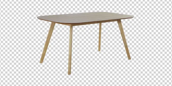 Modern Wooden Dining Table PNG Transparent Background