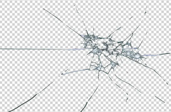 Cracked Glass Effect PNG Transparent Background
