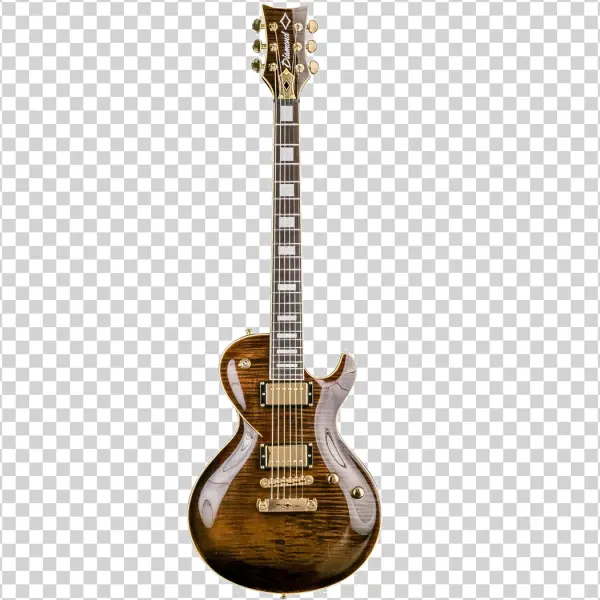 Brown Electric Guitar PNG Transparent Background