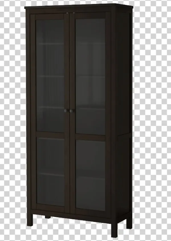 Dark Brown Glass Cabinet PNG Transparent
