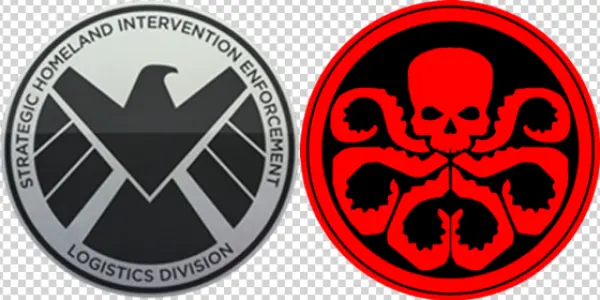 S.H.I.E.L.D. and Hydra Logos PNG Transparent Background
