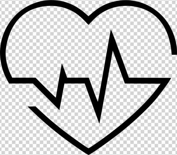 Heartbeat Line Heart Outline Icon PNG Transparent