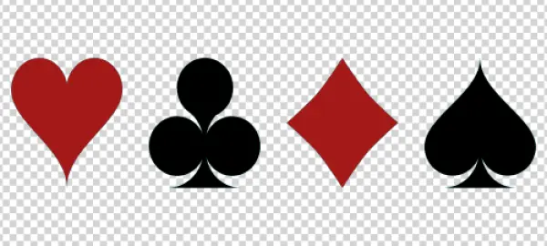 Four Playing Card Suits Icons Transparent