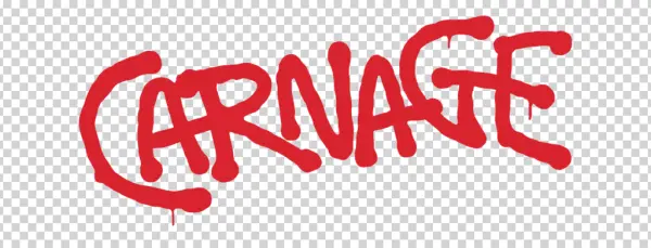 Red Carnage Graffiti Logo PNG