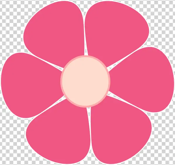 Pink Flower Icon PNG Transparent Background