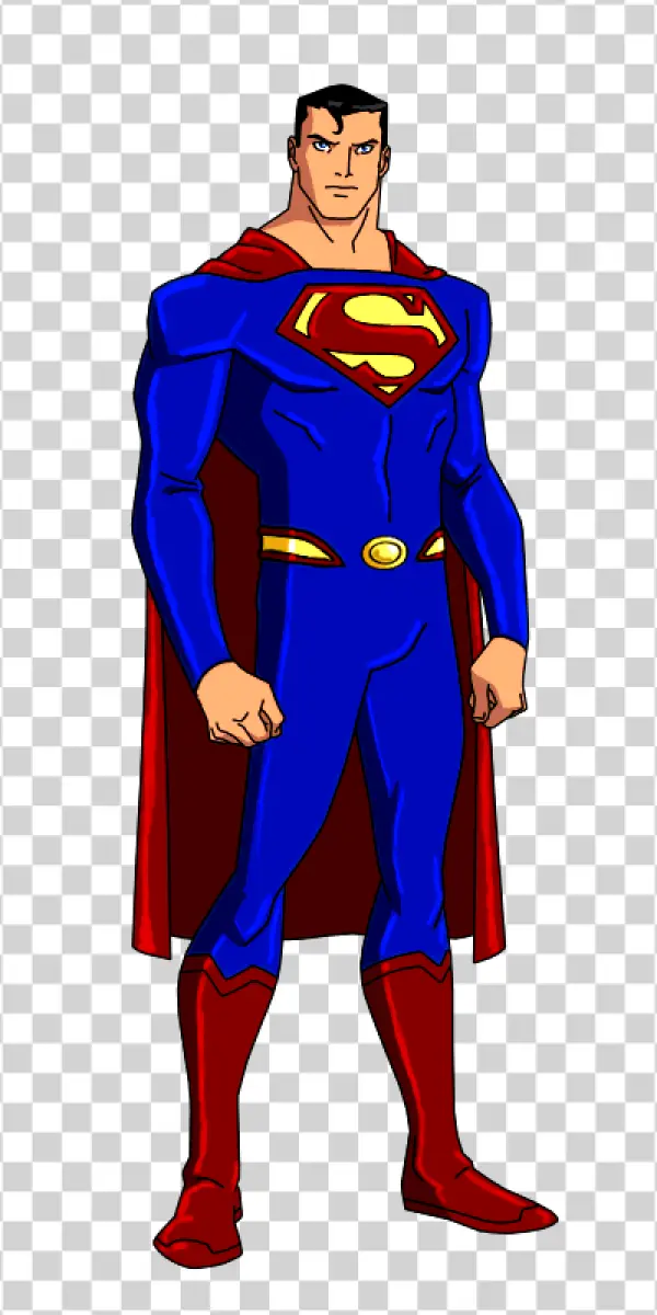 Superman Animated Style PNG Transparent Background