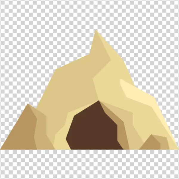 Stylized Desert Cave Entrance PNG Transparent Background
