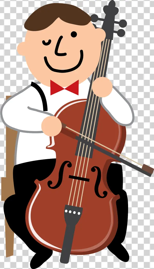Smiling Man Playing Cello Transparent PNG
