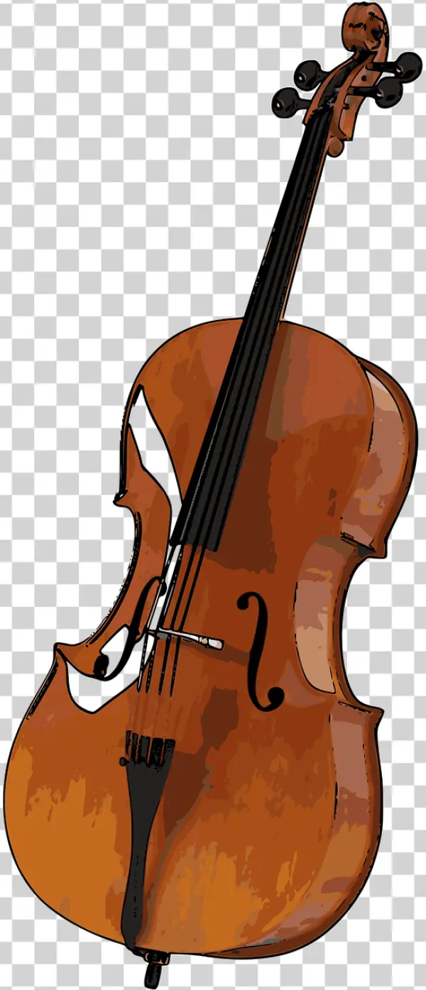 Cello Musical Instrument PNG Transparent Background