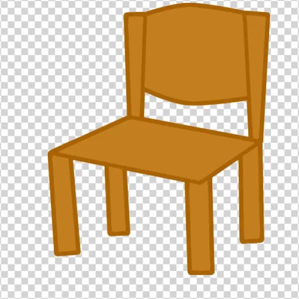Cartoon Brown Wooden Chair PNG Transparent