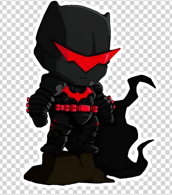 Chibi Batman Beyond Red Suit PNG