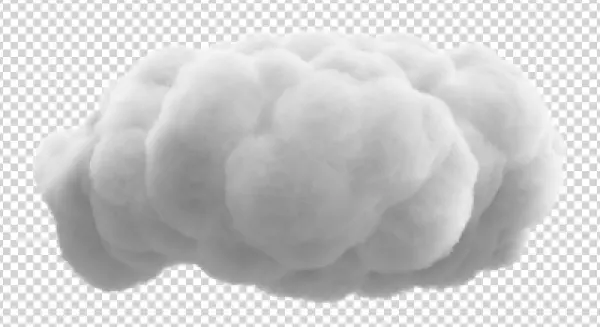 White Fluffy Cloud PNG Transparent Background