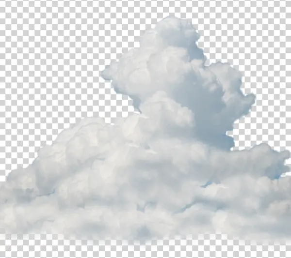 Realistic Fluffy Cloud PNG Transparent Background