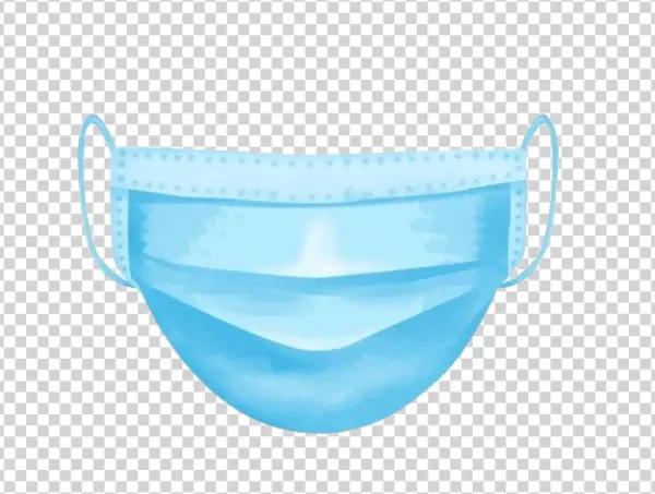 Blue Medical Face Mask Transparent PNG