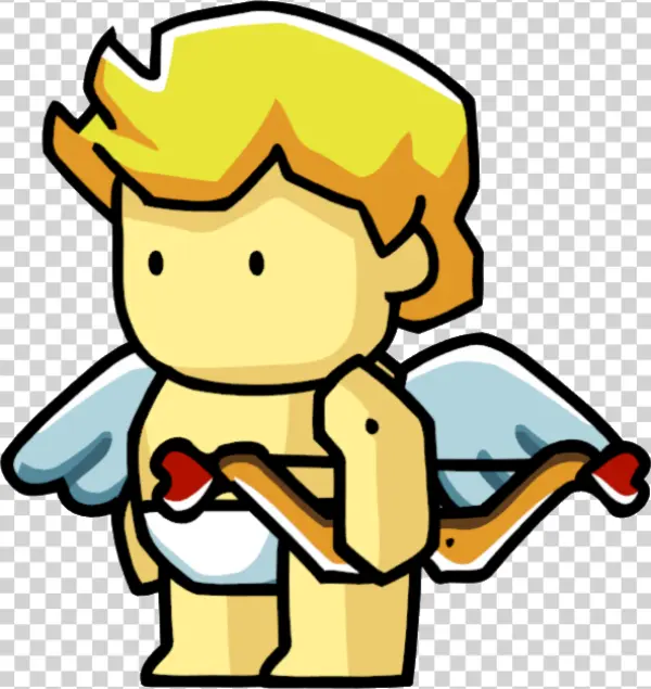 Cute Cartoon Cupid with Bow and Arrow PNG