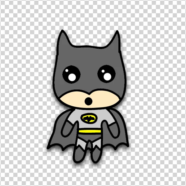 Cute Chibi Batman PNG Transparent