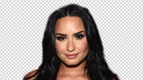 Demi Lovato Smiling Celebrity Portrait PNG