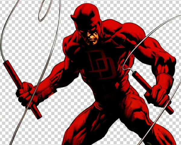 Daredevil Superhero Comic Art PNG Transparent Background