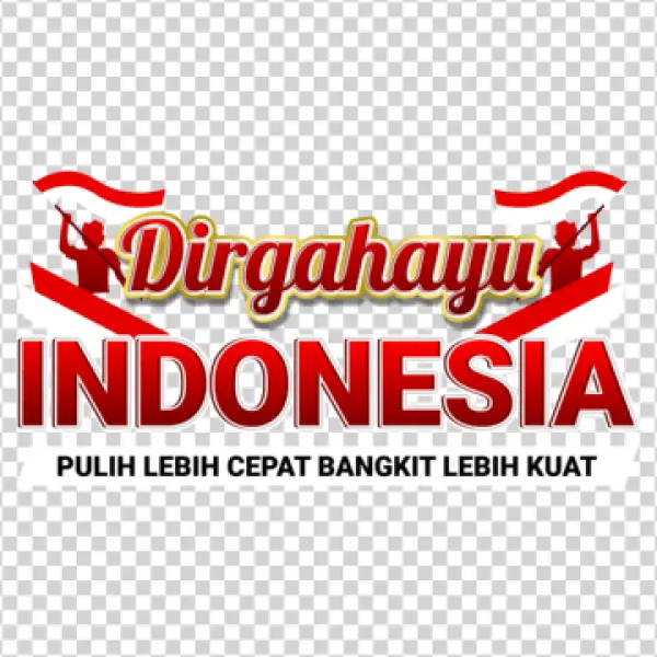 Dirgahayu Indonesia PNG Transparent Background