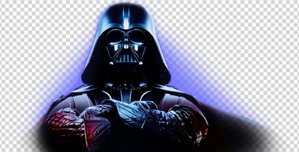 Darth Vader Transparent PNG with Blue Glow