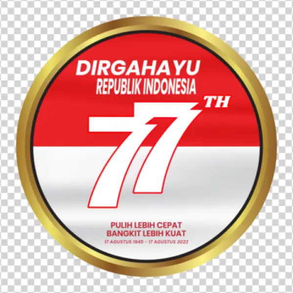 Indonesian Independence Day 77th Emblem PNG