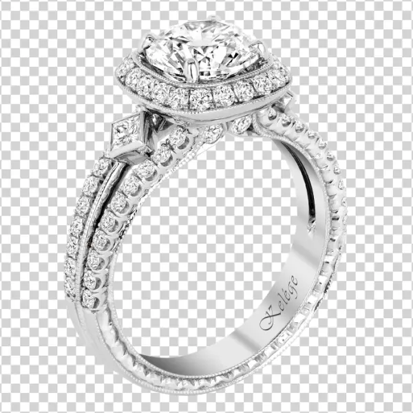 Luxurious Diamond Engagement Ring PNG Transparent