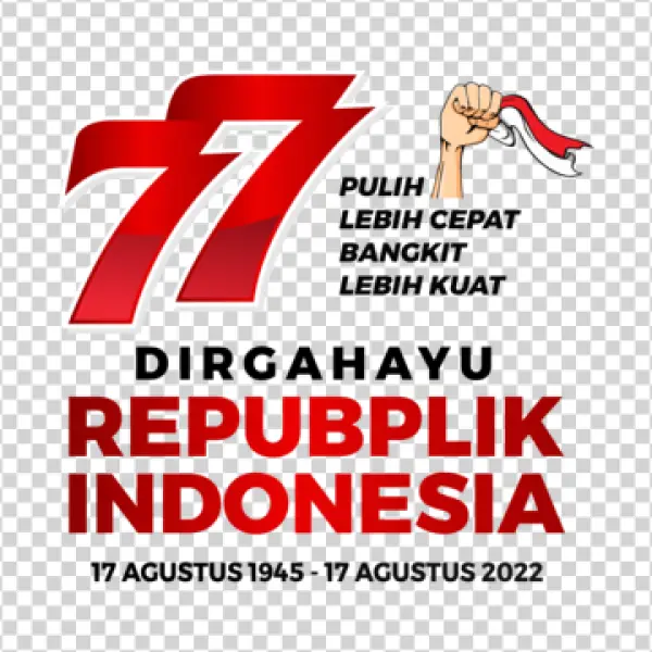 77th Indonesian Independence Day Logo 2022 PNG