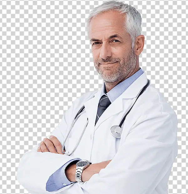 Confident Male Doctor PNG Transparent Background