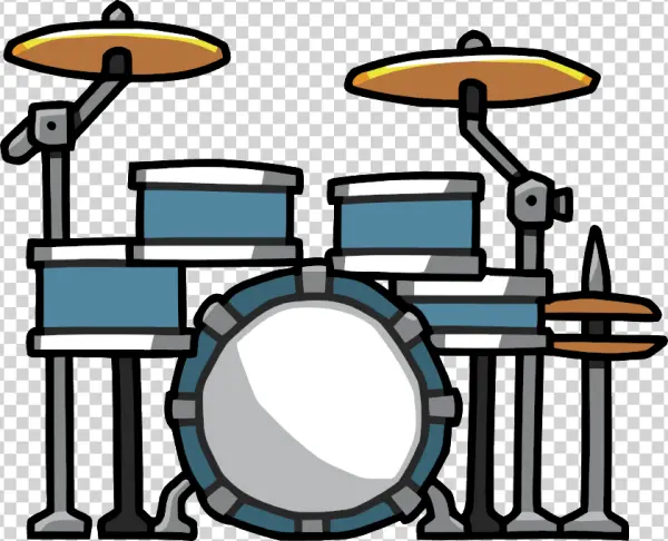 Cartoon Drum Set PNG Transparent Background