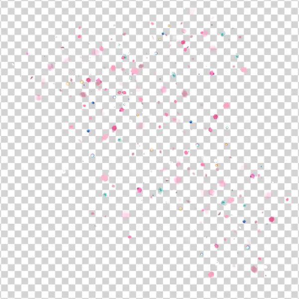 Pink and Colorful Confetti Sparkles PNG
