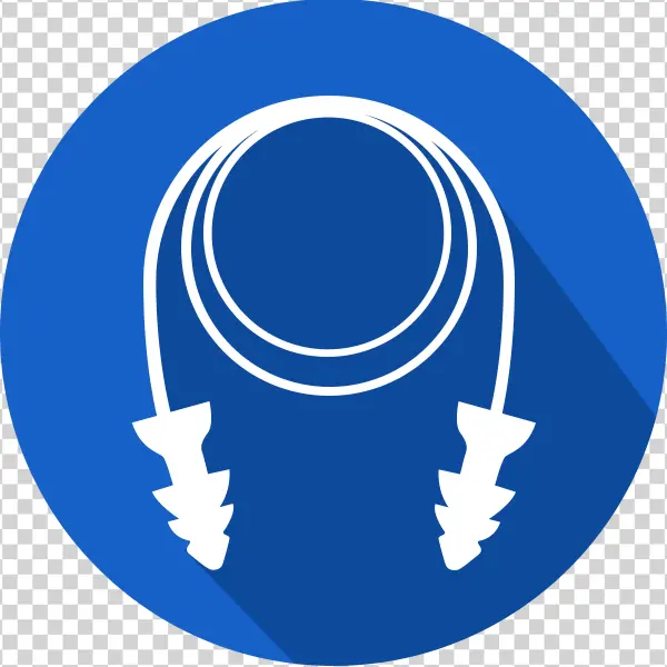 Safety Ear Plugs Icon Transparent Background
