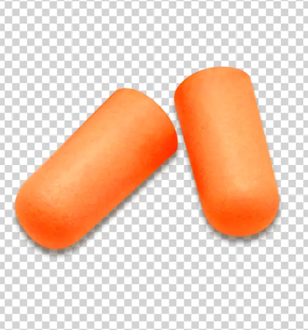 Orange Earplugs PNG Transparent Background
