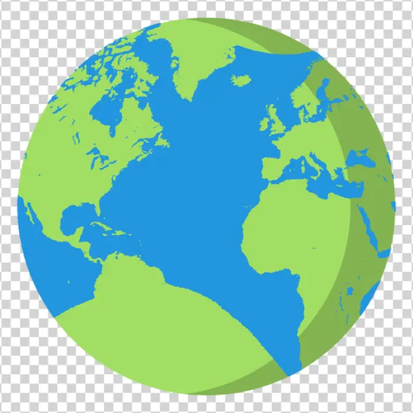 Cartoon Earth Globe PNG Transparent Background