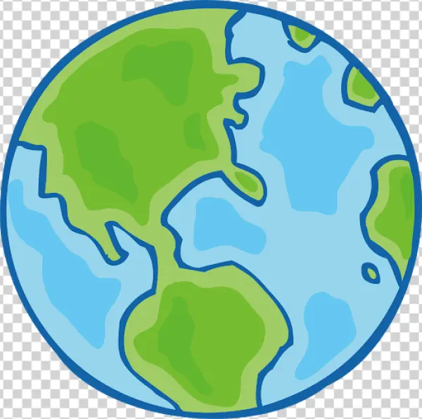 Cartoon Earth Globe PNG Transparent Background