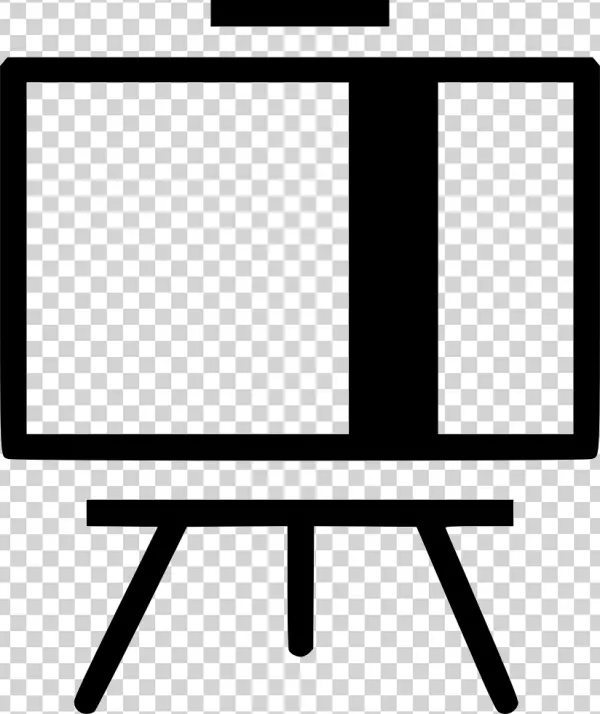 Easel with Canvas Icon Transparent Background