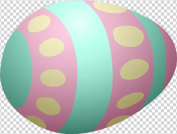 Pastel Striped Easter Egg PNG Transparent Background