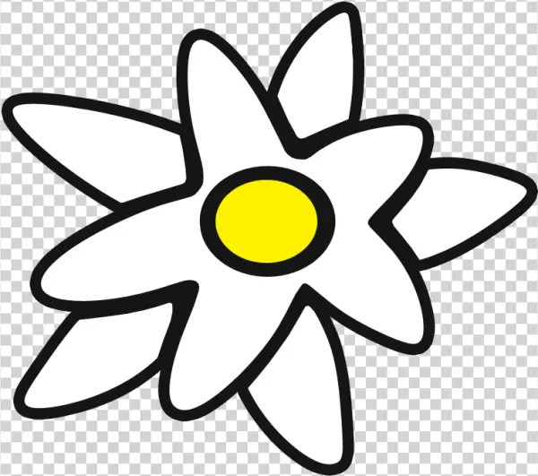 Cartoon Edelweiss Flower Icon PNG Transparent Background