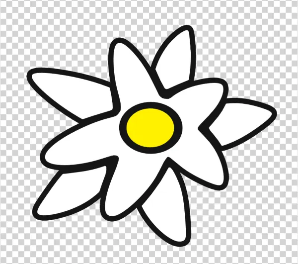 Cartoon Daisy Flower Icon PNG Transparent Background
