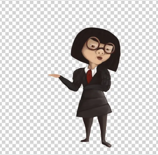 Edna Mode from The Incredibles PNG Transparent Background