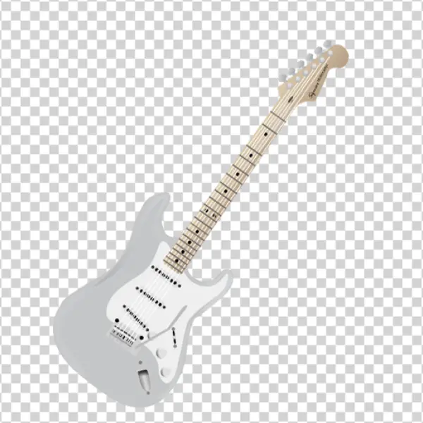 Gray Electric Guitar PNG Transparent Background