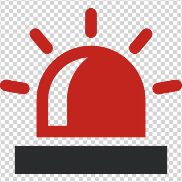 Red Alarm Siren Icon PNG Transparent Background