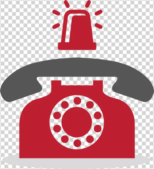 Emergency Call Phone with Siren PNG Transparent Background