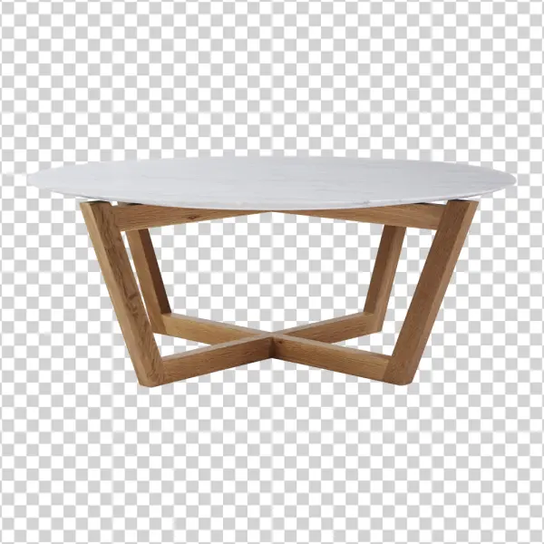 Modern Marble Top Coffee Table PNG Transparent Background