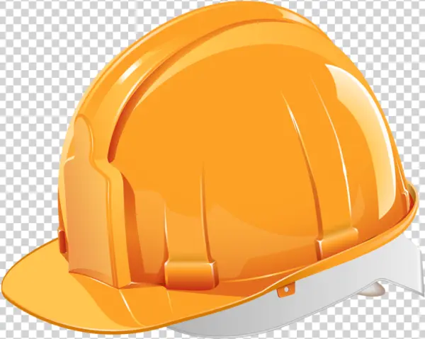 Orange Hard Hat PNG Transparent Background