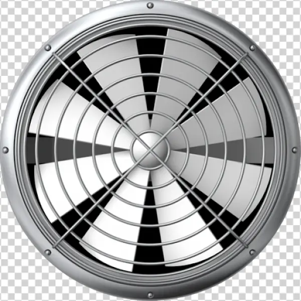Industrial Metal Fan Vent PNG Transparent Background