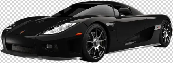 Black Koenigsegg CCX Sports Car PNG Transparent
