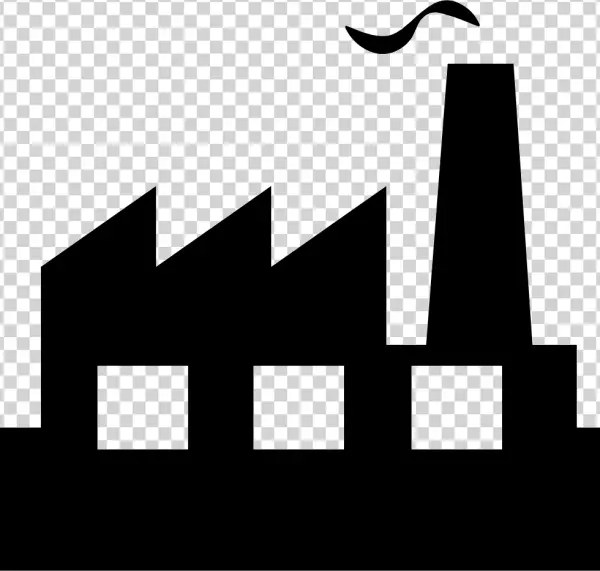 Factory Building Icon PNG Transparent Background