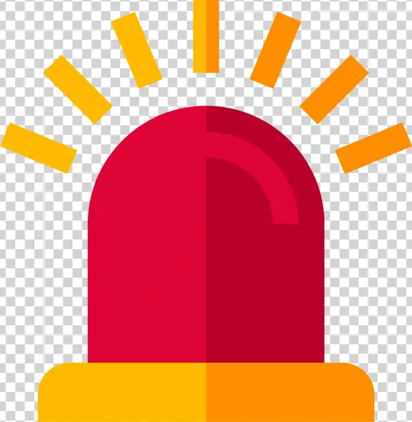 Red Siren Alarm Light Icon PNG