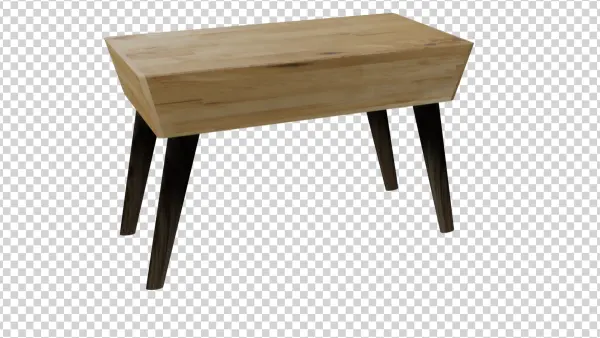 Modern Wooden Bench Transparent PNG