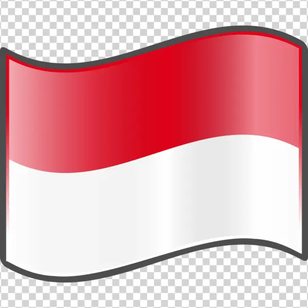 Waving Indonesian Flag PNG Transparent Background